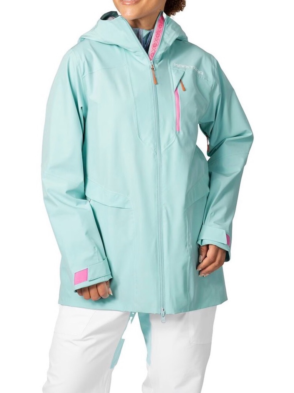 Kari Traa Women's Mint Ski Jacket with Pink Accents